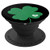 Irish Shamrock Green Clover Heart St. Patrick's Day Black - PopSockets Grip and Stand for Phones and Tablets
