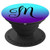 Teal and Purple Ombre Script Monogram with Letter M Initial - PopSockets Grip and Stand for Phones and Tablets