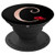 Letter C rose pink monogram phone stand, initial C black - PopSockets Grip and Stand for Phones and Tablets