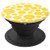 Citrus Fruit Yellow Lemon Slices Pattern On White - PopSockets Grip and Stand for Phones and Tablets