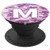 M Initial Monogram White Capital Letter on Purple Camo - PopSockets Grip and Stand for Phones and Tablets