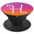 Pink to Orange Ombre Gradient Monogram with Letter H Initial - PopSockets Grip and Stand for Phones and Tablets