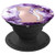 Cat Design - Golden Rose Pink On Purple Marbled Design - PopSockets Grip and Stand for Phones and Tablets