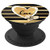 Brown Love Heart Mine Stripes Design Pop Socket Grip Holder - PopSockets Grip and Stand for Phones and Tablets