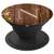 Letter N Brown Pattern Initial Monogram Leaves Design - PopSockets Grip and Stand for Phones and Tablets