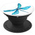 Blue Turquoise Teal Dragonfly on White - PopSockets Grip and Stand for Phones and Tablets