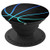 Turquoise Teal Blue Basketball On Black PopSockets Grip and Stand for Phones and Tablets