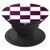 Checkered Pop Socket Plum Purple Square Pattern for Women - PopSockets Grip and Stand for Phones and Tablets