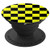Checkerboard Black and Yellow Check Pattern Checkered - PopSockets Grip and Stand for Phones and Tablets