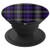 Black Purple Gray Plaid Buffalo Check Gingham Pattern - PopSockets Grip and Stand for Phones and Tablets