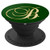 Letter B Tan Yellow. Initial B Tan Yellow On Emerald Green - PopSockets Grip and Stand for Phones and Tablets