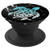 Light Blue Silver Sea Turtle PopSocket On Black White Marble - PopSockets Grip and Stand for Phones and Tablets