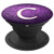 Letter C First & Last Initial Purple Monogram - PopSockets Grip and Stand for Phones and Tablets