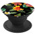 Yellow Orange Hibiscus with White Plumeria Flower on Black - PopSockets Grip and Stand for Phones and Tablets