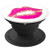 Girlie Kiss Lipstick / Lip Print, Pink & Rose Gold - PopSockets Grip and Stand for Phones and Tablets