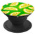 Yellow Lemon Slice Pattern And Lime Green Color Background - PopSockets Grip and Stand for Phones and Tablets