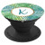 Tropical Letter K Monogram Green Palm Leaf pattern - PopSockets Grip and Stand for Phones and Tablets
