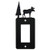 Moose & Cabin Single Gang Light Switch, GFCI Power Outlet, Wall Plate (Single Rocker (GFCI), Black)