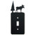 Moose & Cabin Toggle Light Switch Wall Plate (Single Toggle, Black)
