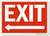 "Exit" Sign with Left Arrow by SmartSign | 10" x 14" Plastic