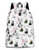 Leaper College Bookbag Travel Daypack Laptop Backpack Girls School Bags White