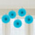 Caribbean Blue Mini Hanging Fans | Party Decoration, 60 Ct