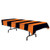 Beistle Orange and Black Stripes Tablecover, 54 x 108 (3-Pack)