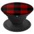 Black and Brown Plaid Pattern Checkered Brown Black PopSockets Grip and Stand for Phones and Tablets