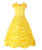 ReliBeauty Little Girls Layered Princess Belle Costume Dress up, Yellow, 3T/110