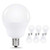 JandCase 60W Equivalent LED Light Bulb, E12 Candelabra 3000k Soft White, 5W, 600lm, G14 Globe Lights for Ceiling Fan, Bathroom Vanity Mirror, Non-Dimmable, E12 Base, 6 Pack