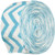 Amscan Chevron Crepe Streamer| Caribbean Blue | Party Decor | 12 Ct.