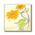 3dRose ct_158582_1 Cute Daisies with Scribble Centers Ceramic Tile, 4-Inch, Yellow