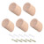 uxcell Natural Wooden Coat Hooks Wall Mounted - Vintage Single Organizer Hangers, Handmade Craft Hat Rack Beech Wood, pack of 5