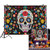 Allenjoy 7x5ft Day of The Dead Backdrop for Mexican Fiesta Sugar Skull Flowers Photography Background Dia DE Los Muertos Birthday Party Supplies Fiesta Banner Table Decor Decoration Photo Booth Studio