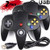 2 Pack Classic N64 Controller, iNNEXT N64 Wired USB PC Game pad Joystick, N64 Bit USB Wired Game stick Joy pad Controller for Windows PC MAC Linux Raspberry Pi 3 Genesis Higan