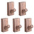 uxcell Natural Wooden Coat Hooks Wall Mounted - Vintage Single Organizer Hangers, Handmade Craft Hat Rack Walnut Wood, pack of 5
