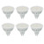 5W MR16 LED Bulb Gu5.3 Spotlight Daylight White 5000K,Equivalent 50W 600LM 120°Beam Angle Not Dimmable RA85 DC12V 6 Pack.