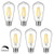 Dimmable Ascher Vintage LED Edison Bulbs, 6W, Equivalent 60W, 700lm, Warm White 2700K, ST58 Antique LED Filament Bulbs, E26 Medium Base, Clear Glass, Pack of 6