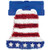 Patriotic Bell Tinsel Party Decoration, 17.75", 6 Ct.