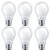 Philips LED Classic Glass Non-Dimmable A19 Light Bulb: 800-Lumen, 5000-Kelvin, 7-Watt (60-Watt Equivalent), E26 Base, Daylight, Frosted, 6-Pack