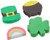 St. Patrick's Day Mini Rubber Erasers, 6 Pk. | Assorted Colors | Party Accessory