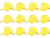 Plain Blank Baseball Caps Adjustable Back Strap Wholesale LOT 12 PC'S (Yellow)