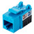 LINKOMM 25-Pack RJ45 Cat5e Slim Profile UTP Unshielded Keystone Jack with Punch Down Palm Holder (Blue)