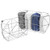 MyGift Silver Geometric Metal Wire Wall-Mounted Fruit Baskets, Home Storage Bins, Set of 2