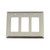Nostalgic Warehouse 720027 Deco Switch Plate with Triple Rocker, Satin Nickel