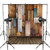 MUEEU 6x9ft Wood Barn Door Backdrop Colourful Wooden Wall Floor Background Photography Backdrops for Wedding Decoration