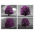 Kreative Arts Black White and Purple Tree Canvas Print Wall Art Landscape Picture Stretched and Framed Artwork for Home Decor Ready to Hang 12x16inchx4pcs
