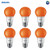 Philips LED 463232 60 Watt Equivalent Orange A19 LED Light Bulb, 6 Pack, Piece
