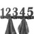 MyGift 5 Dual Hook Wall Mounted Black Metal 12345 Numbers Towel Rack