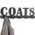 MyGift 5 Dual-Hook Wall Mounted Black Metal Coats Design Hanging Rack